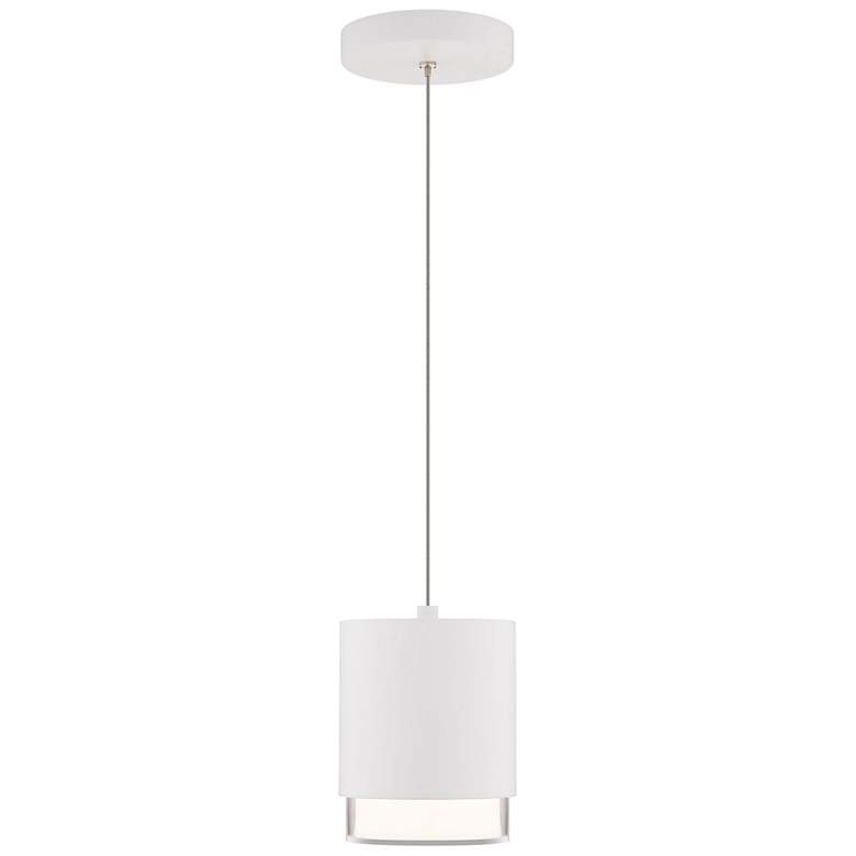 Image 2 Cloak 6.25"H x 5"W 1-Light Mini-Pendant in White more views