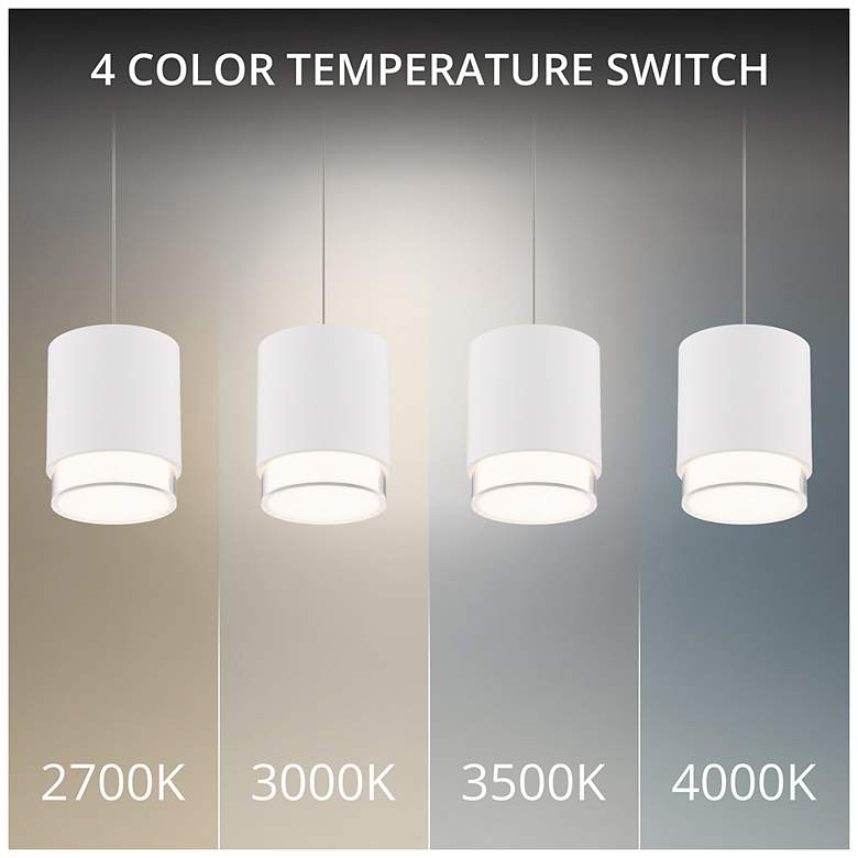 Image 5 Cloak 6.25"H x 5"W 1-Light Mini-Pendant in White more views