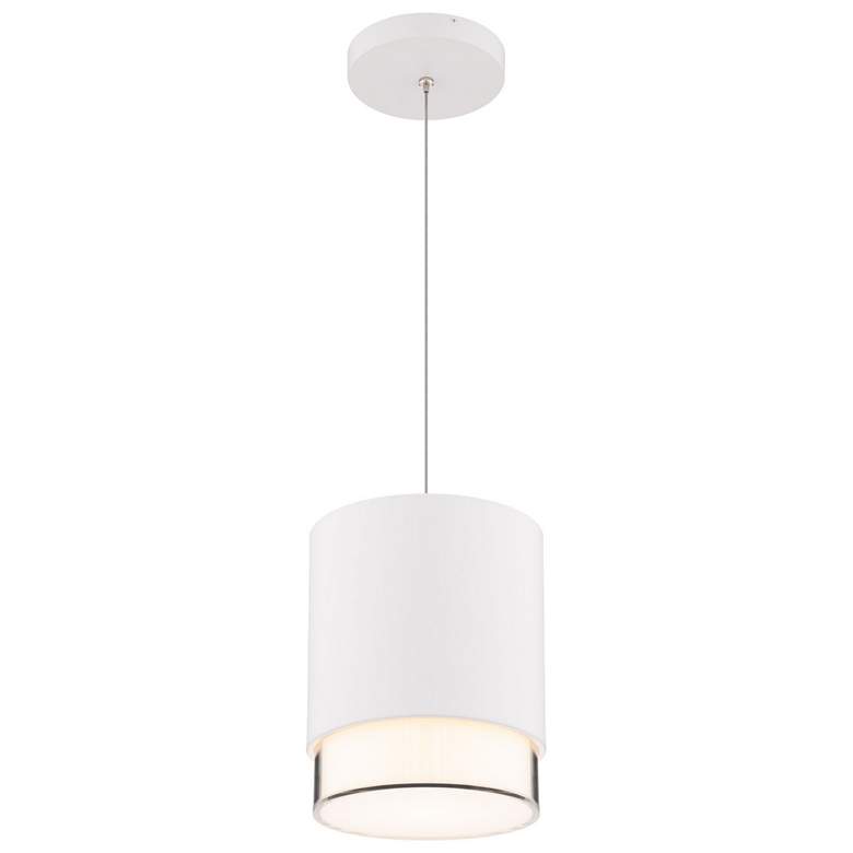 Image 1 Cloak 6.25"H x 5"W 1-Light Mini-Pendant in White