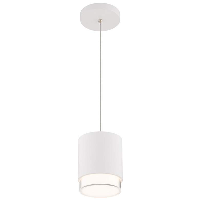Image 3 Cloak 6.25"H x 5"W 1-Light Mini-Pendant in White more views