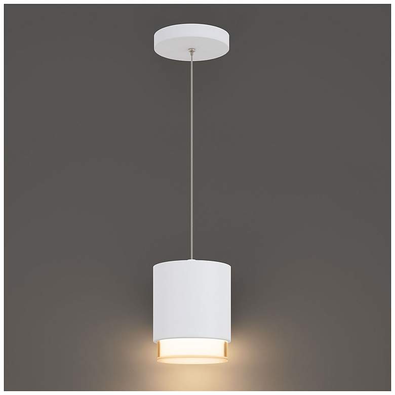 Image 4 Cloak 6.25"H x 5"W 1-Light Mini-Pendant in White more views