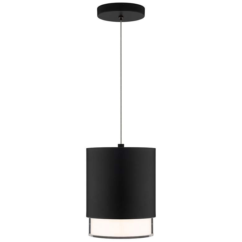 Image 2 Cloak 8.75"H x 7"W 1-Light Mini-Pendant in Black more views