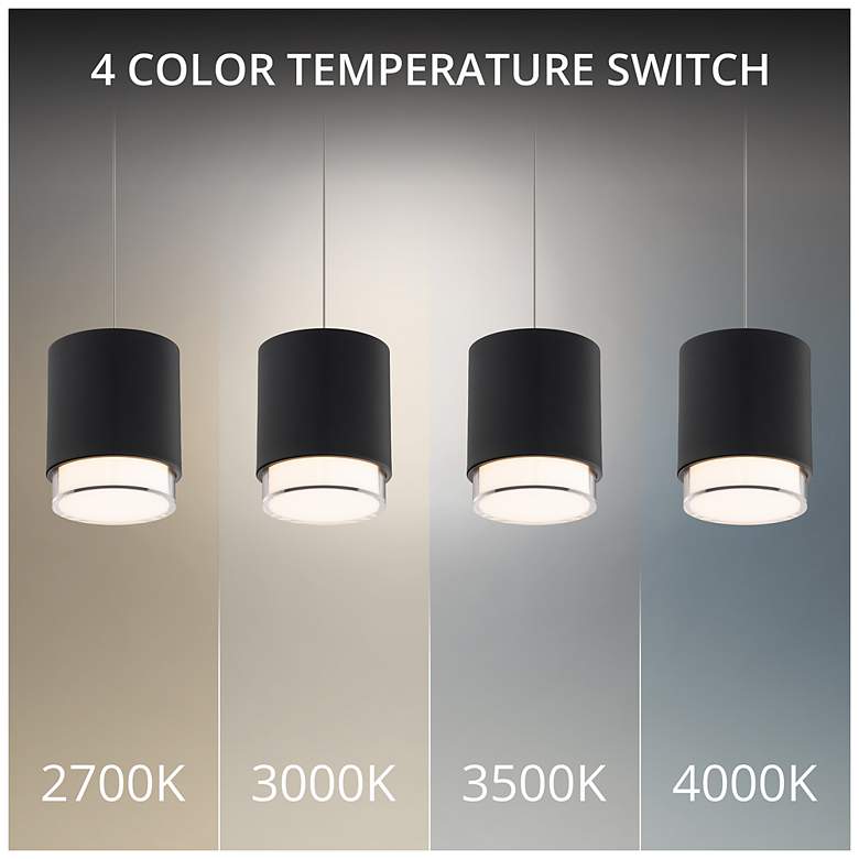 Image 5 Cloak 8.75"H x 7"W 1-Light Mini-Pendant in Black more views