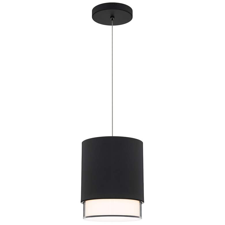 Image 1 Cloak 8.75"H x 7"W 1-Light Mini-Pendant in Black