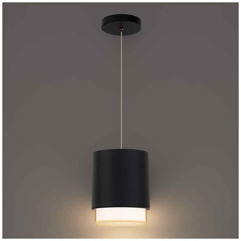 Image 4 Cloak 8.75"H x 7"W 1-Light Mini-Pendant in Black more views