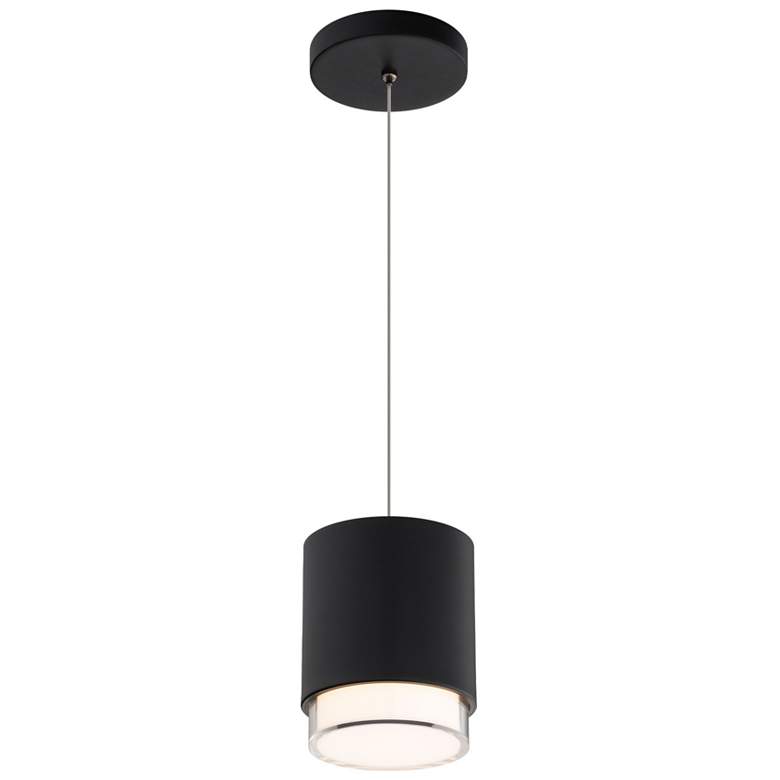 Image 1 Cloak 8.75"H x 7"W 1-Light Mini-Pendant in Black