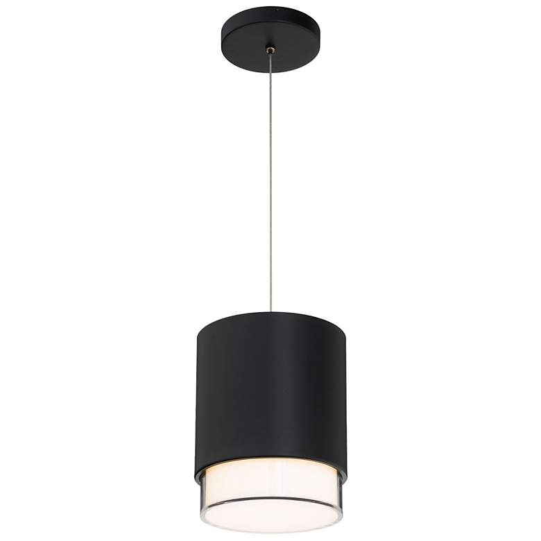 Image 3 Cloak 8.75"H x 7"W 1-Light Mini-Pendant in Black more views