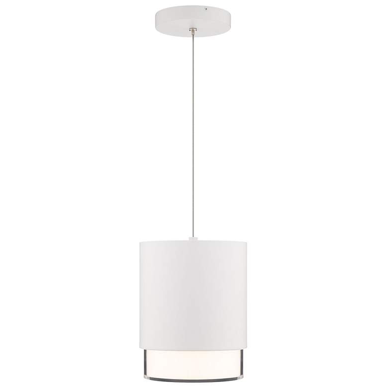 Image 2 Cloak 8.75"H x 7"W 1-Light Mini-Pendant in White more views