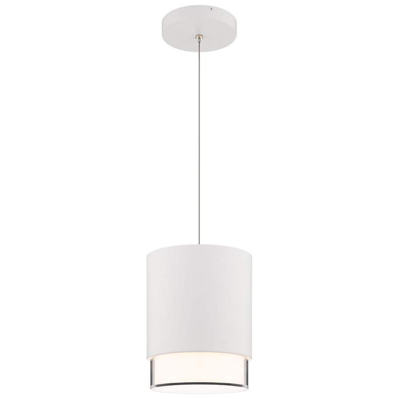 Image 3 Cloak 8.75"H x 7"W 1-Light Mini-Pendant in White more views