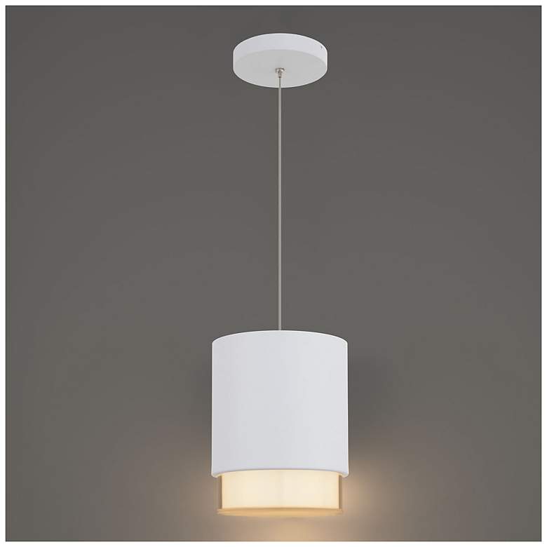 Image 4 Cloak 8.75"H x 7"W 1-Light Mini-Pendant in White more views