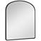 Cloak Steel Metal 26" x 30" Arch Top Wall Mirror