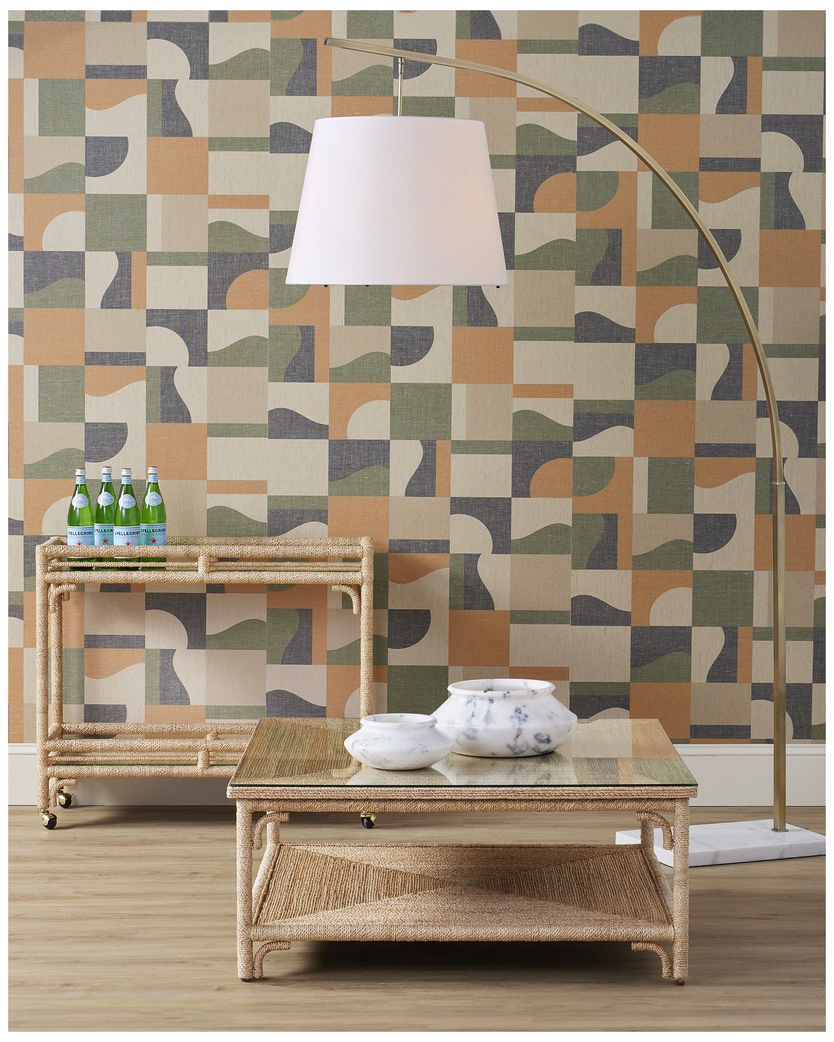 Cloister Brass Large Floor Lamp