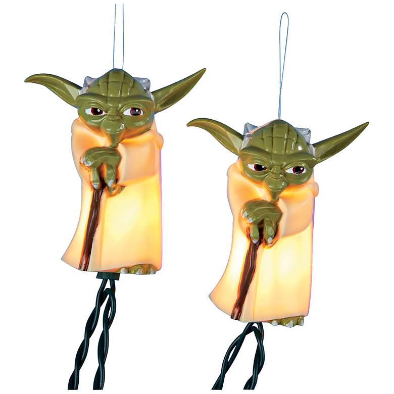 Image 1 Clone Wars Yoda 10-Light String of Party Lights