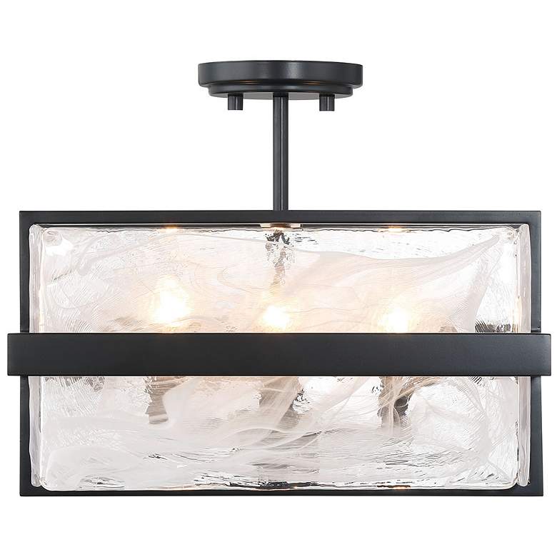 Image 5 Cloud Break 15" Wide Coal Black 4-Light Ceiling Light more views