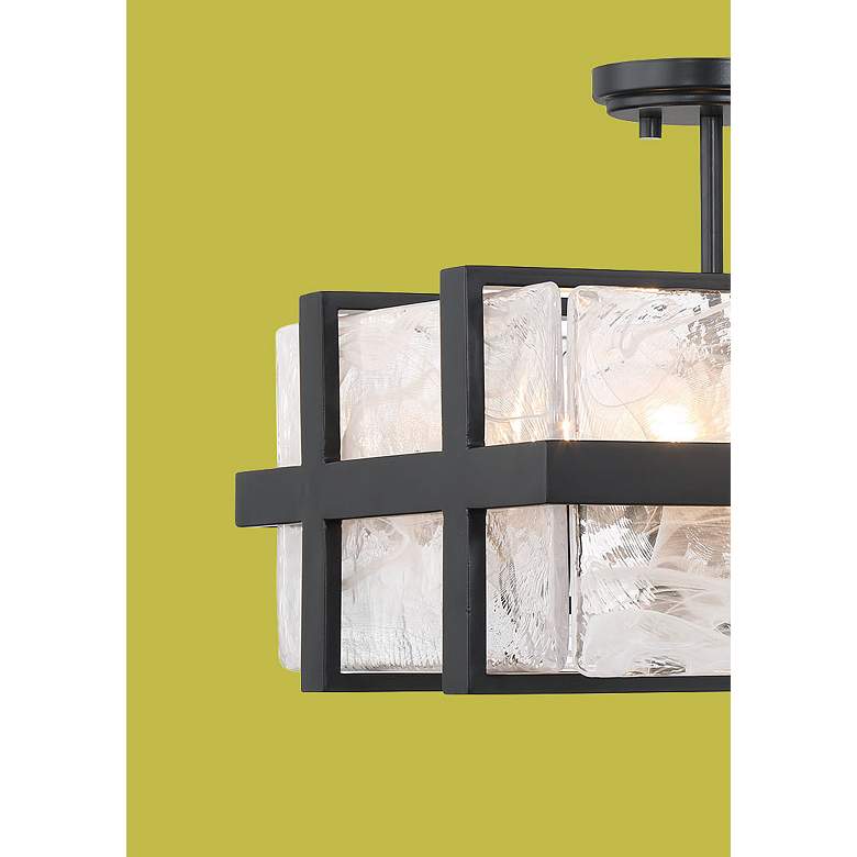 Image 6 Cloud Break 15" Wide Coal Black 4-Light Ceiling Light more views