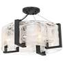 1_Cloud Break 17 3/4" Wide Coal Black Drum Ceiling Light