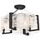 Cloud Break 17 3/4" Wide Coal Black Drum Ceiling Light