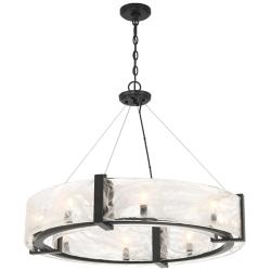 Cloud Break 32 1/4" Wide Coal Black 8-Light Pendant Light