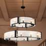 1_Cloud Break 39 3/4" Wide Coal Black 20-Light Pendant