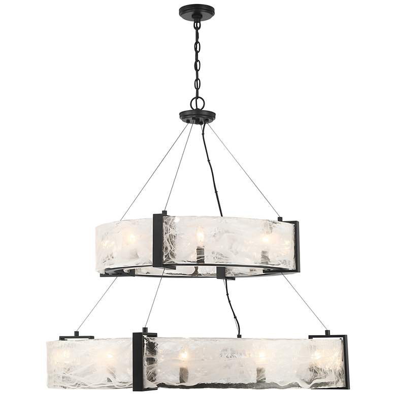 Image 4 Cloud Break 39 3/4" Wide Coal Black 20-Light Pendant more views