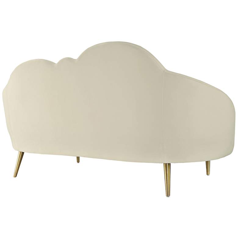 Image 3 Cloud Cream Velvet and Gold Settee more views