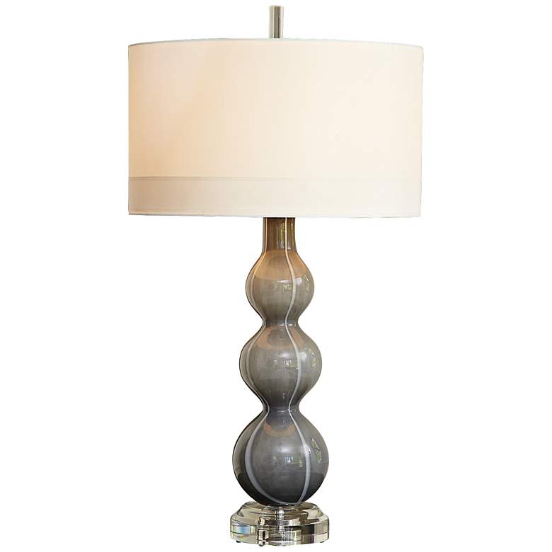 Image 1 Cloud Dark Gray Art Glass Table Lamp