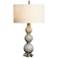 Cloud Light Gray Art Glass Table Lamp