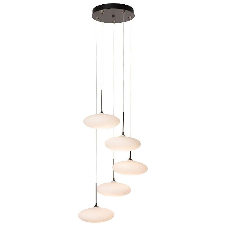 Image 1 Clouds 19.8" Wide 5-Light Dark Smoke Pendant
