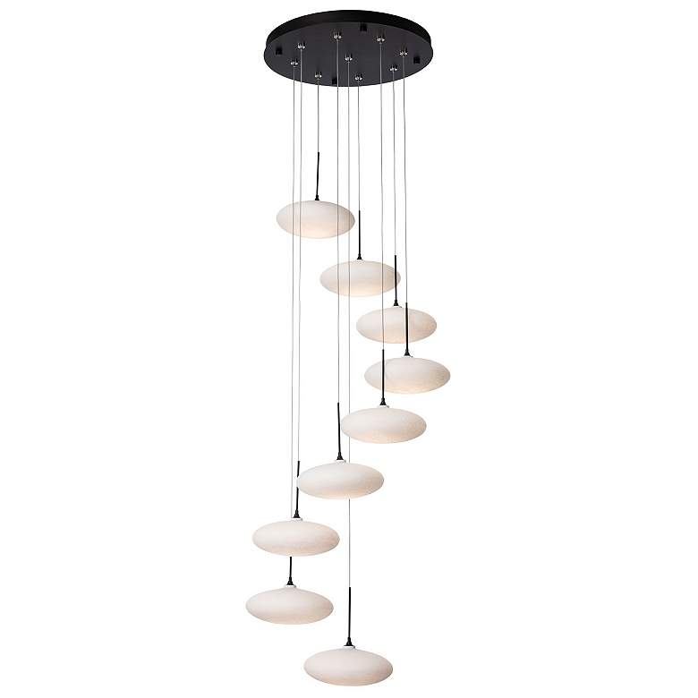 Image 1 Clouds 23.3" Wide 9-Light Black Pendant