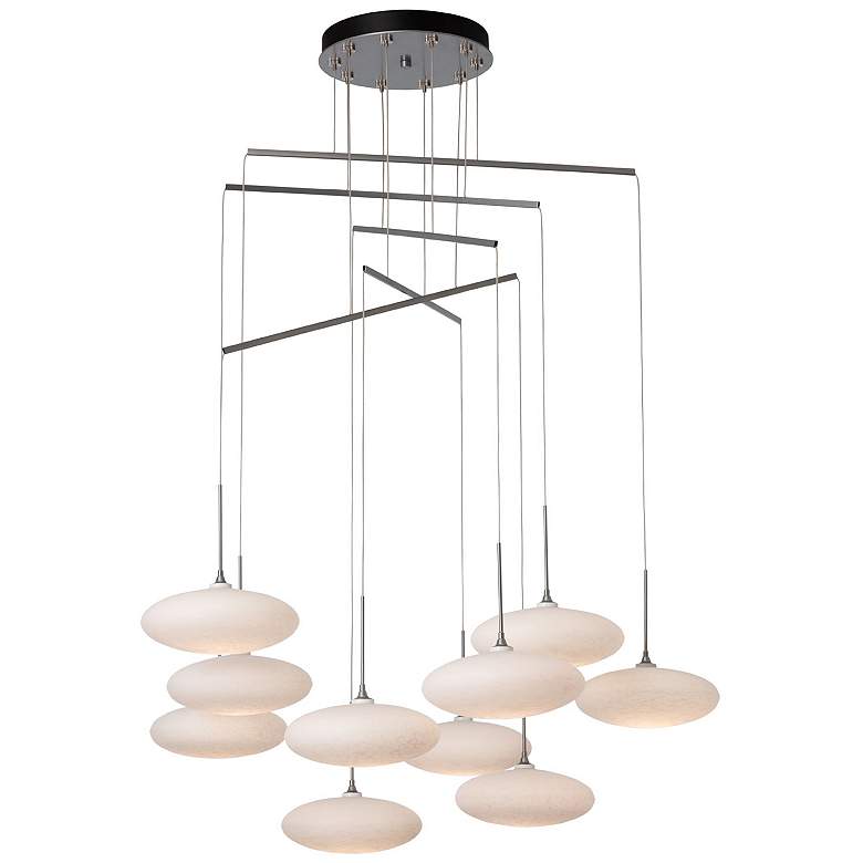 Image 1 Clouds 41.7" Wide 10-Light Vintage Platinum Mobile Pendant