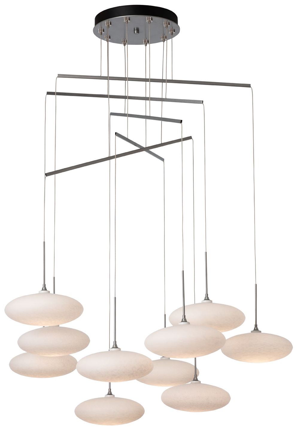 Clouds 41.7" Wide 10-Light Vintage Platinum Pendant