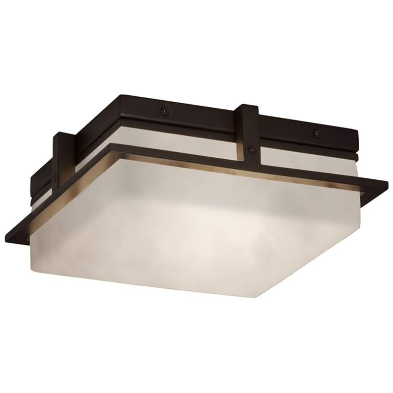 Image 1 Clouds Avalon 10 inch Wide Dark Bronze LED Outdoor Ceiling Light