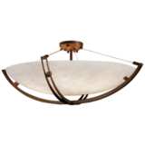 Clouds Collection Crossbar 55&quot; Wide Dark Bronze LED Ceiling Light
