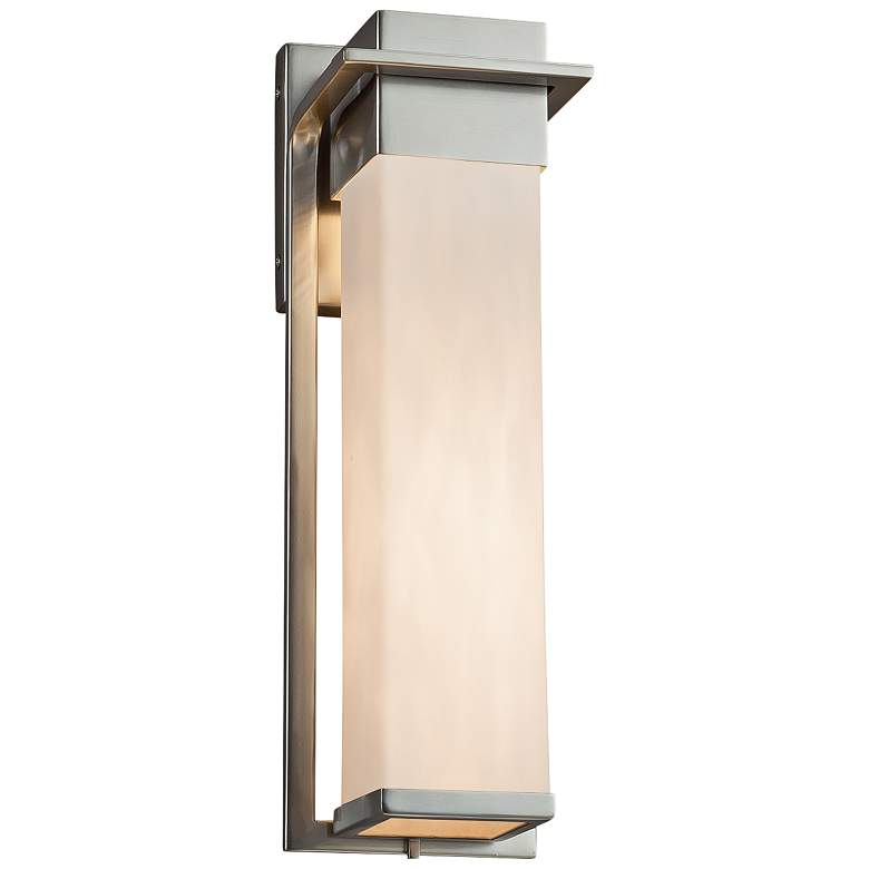Image 1 Clouds™ Pacific 16 1/2" High Nickel LED Outdoor Wall Light