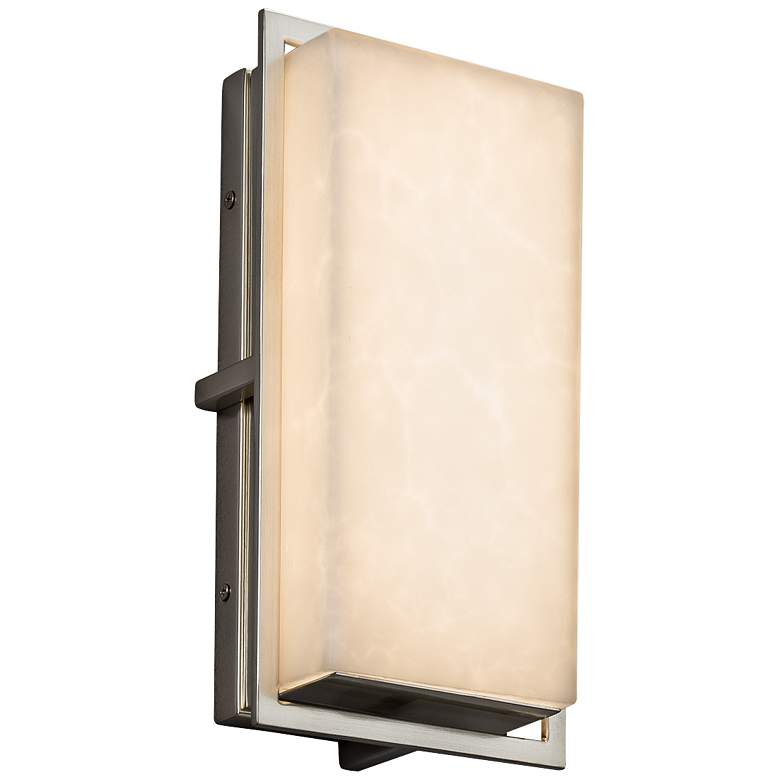 Image 1 Clouds™ Avalon 12"H Brushed Nickel LED Outdoor Wall Light