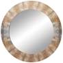 Cloudscape Taupe and Slate Lacquer 36" Round Wall Mirror 