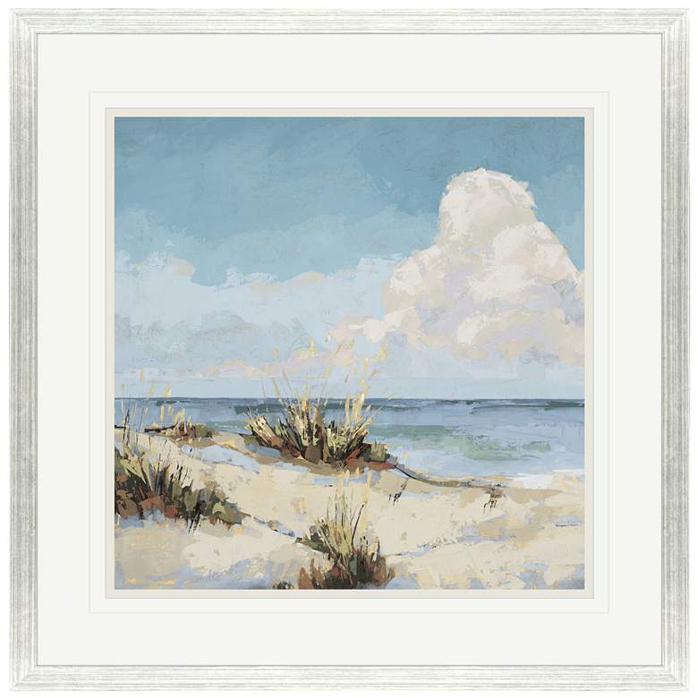 Image 1 Cloudy Beach I 42"W x 42"H Framed Wall Art