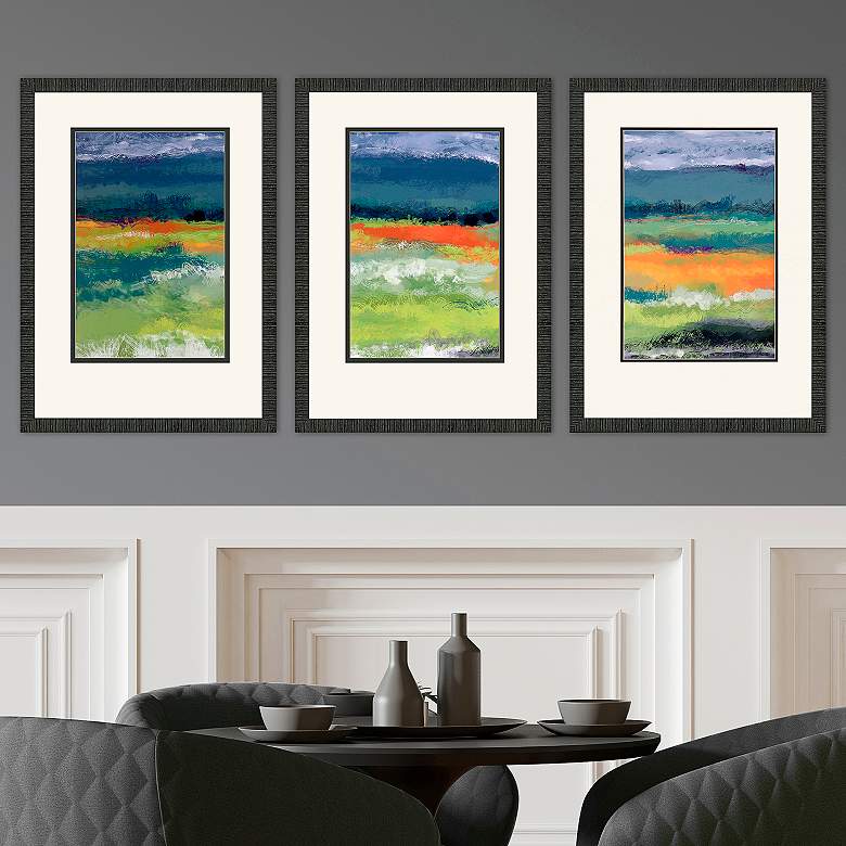 Image 1 Cloudy Day 28 inch High 3-Piece Framed Wall Art Set