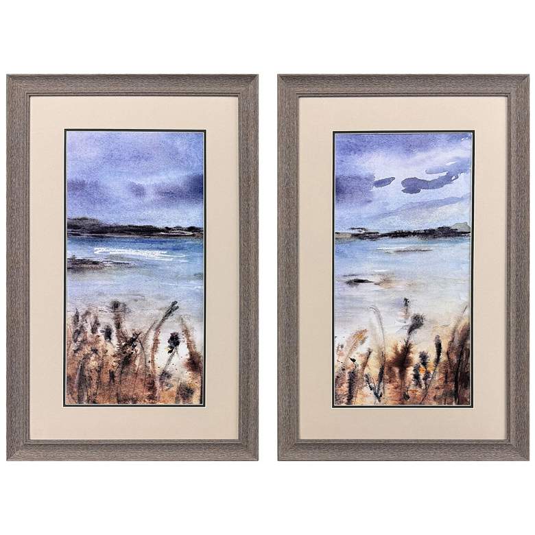 Image 1 Cloudy Day Bay 21"W x 33"H Framed Wall Art Set of 2