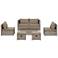 Clove Bay 6-Piece Brown Rattan Outdoor Seating Set with Coffee Table