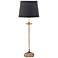Clove Stem Gold Stem Buffet Table Lamp with Black Shade