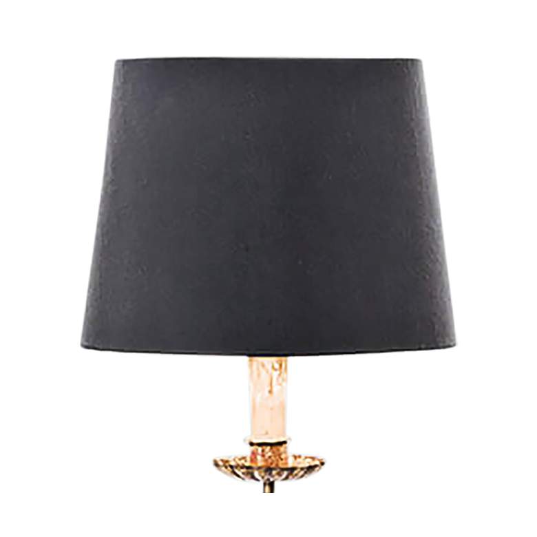 Image 2 Clove Stem Gold Stem Buffet Table Lamp with Black Shade more views