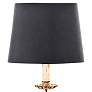 Clove Stem Gold Stem Buffet Table Lamp with Black Shade