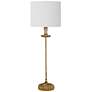 Clove Stem Gold Stem Buffet Table Lamp with Linen Shade