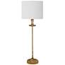 Thumbnail1 of Clove Stem Gold Stem Buffet Table Lamp with Linen Shade