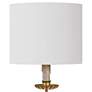 Thumbnail2 of Clove Stem Gold Stem Buffet Table Lamp with Linen Shade more views