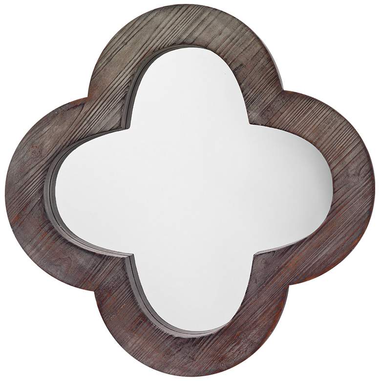 Image 1 Clover Light Gray 20 inch x 20 inch Wood Wall Mirror