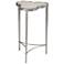 Clover Scatter Platinum and Mirror Top Accent Table