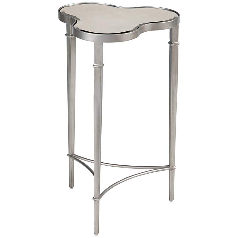 Image 1 Clover Scatter Platinum and Mirror Top Accent Table