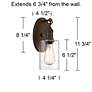 Cloverly 11 3/4" High Bronze LED Wall Sconce in scene